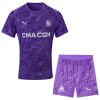 Officiële Voetbalshirt + Korte Broek Doelman Olympique de Marseille 2025-26 Purper - Kids